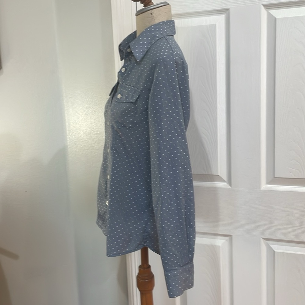 Pendleton Button-Down Shirt Blouse Polkadots Long… - image 5